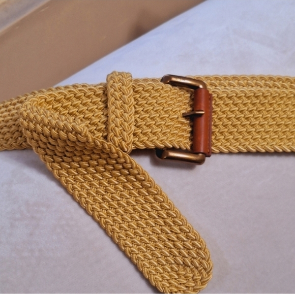 Lauren Ralph Lauren  Buckle Boho Gold Weave Belt - Picture 4 of 7